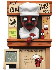 Bk Mea Marvel Deadpool Chimichangas Store Diorama 8cm