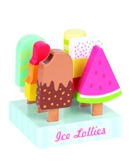 Set Small Wood Wooden Ice Lollies (l40228)