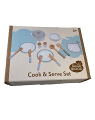 Set Small Wood Cook & Serve (l40223)