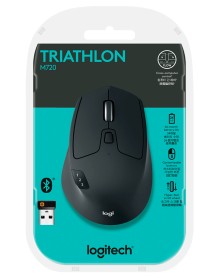 Mouse Logitech M720 Triathlon Bluetooth Optical Black 