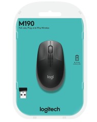 Mouse Logitech M190 Full Size Wireless Black