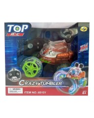 Masina Cu Telecomanda Crazy Tumbler Stunt R/C W/light 2,4ghz Orange (534444)