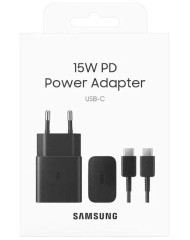 Incarcator Samsung 15w Pd Usb-c + Usb-c 1m Black