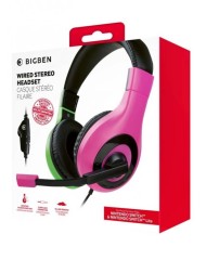 Casti Bigben Stereo V1 Pink/green - Nintendo Sw...