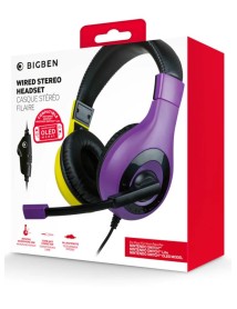 Casti Bigben Interactive Stereo V1 Purple & Yellow 