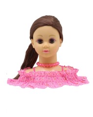 Happy Friend Hairstyling Head Brown Hair (504405)