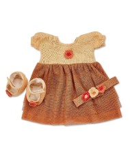 Set Smallstuff Doll Clothing Party Dress & Shoes And Hair Band