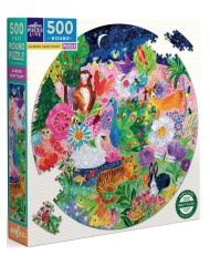 Puzzle Eeboo Round Garden Sanctuary 500pc (epzfgsa)
