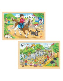 Puzzle Goki Pony Farm & Visit At The Zoo 2 X 24pc (1240272/1240280) 