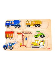 Puzzle Goki Building Site Vehicles Lift Out (57593)
