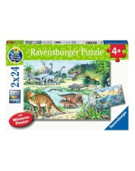 Puzzle Ravensburger Dinosaurs Of Land And Sea 2x24pc (05128)