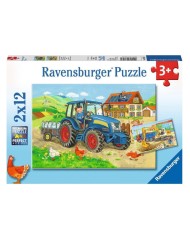 Puzzle Ravensburger Hard At Work 2x12pc (07616)