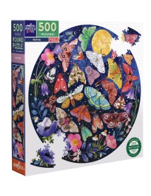 Puzzle Eeboo Round 500pc Moths (epzfmot) 