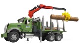  Bruder Mack Granite Timber Truck W/loading Crane (02824)
