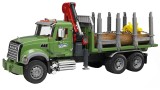  Bruder Mack Granite Timber Truck W/loading Crane (02824)