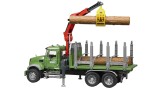  Bruder Mack Granite Timber Truck W/loading Crane (02824)
