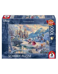 Puzzle Schmidt Thomas Kinkade Disney Beauty And The Beasts Winter Enchantment 1000pc (sch6712)