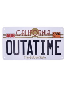Back To The Future Replica Number Plate Tin Sign 