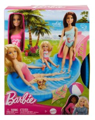 Set Papusa Barbie With Pool Slide (hrj74)