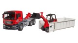  Bruder Man Tgs Truck With Roll-off Container & Schaffer Yard Loader (03767)