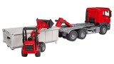  Bruder Man Tgs Truck With Roll-off Container & Schaffer Yard Loader (03767)