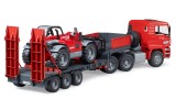  Bruder Man Tga Truck With Low Loader Trailer & Manitou Telehandler (02774)