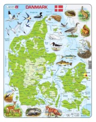 Larsen Puzzle Denmark With Animals (66 Pcs) (k78)