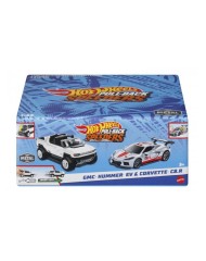 Hot Wheels Pull-back Speeders Gmc Hummer Ev Corvette C8.r (hpr94)