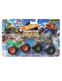 Hot Wheels Monster Trucks Demolition Doubles Duck N Roll Vs Piran-ahhhh (hwn54) 