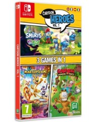 Cartoon Heroes Vol. 1 3 Games In 1 Smurfs Mission Vileaf & Marsupilami & Garfield Lasagna Party
