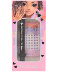 Topmodel Tattoo Pen With Glitter Stones Beauty And Me & Lip Gloss Night Light (bundle)