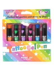 Robetoy Tattoo Gel Pen Deluxe (6 Pcs) (11904)