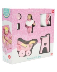 Le Toy Van Nursery Set With Baby Doll (lme044)