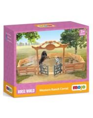 Mojo Western Animal Enclosure With Cowboy Farm Life 14 Pieces (mj-380064)