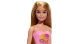 Papusa Barbie Beach Blond Hair Doll Wearing Pink Palm Tree-print Swimsuit (hpv19)