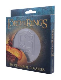 The Lord Of The Rings Set Of 4 Embossed Metal Coasters 