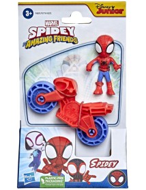 Hasbro Disney Marvel Spidey And His Amazing Friends Spidey With Bike Action Figure (f4001) 