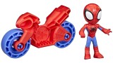  Hasbro Disney Marvel Spidey And His Amazing Friends Spidey With Bike Action Figure (f4001)