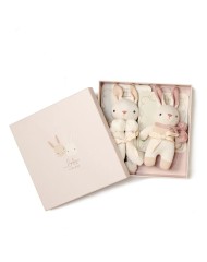 Threadbear Gift Box Set Cream Bunny Comforter And Rattle (tb4080)