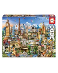 Educa Puzzle 2000 Europe Landmarks (017697)