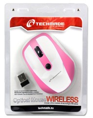 Mouse Techmade Ottico Wireless White/pink