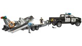  Bruder Ram 2500 Police Pickup With L+s Module Trailer And Boat (02507)