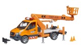 Bruder Mb Sprinter With Work Platform And Light + Sound Module (02679)
