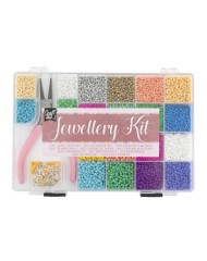 Craft ID Seed Bead Jewellery Making Kit 20 Colours Beads (cr1400/ge)