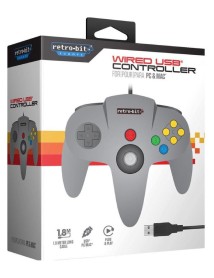 Retro-bit Grey N64 Usb Controller 