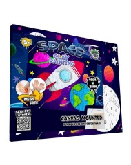 Splat Planet Clay Painting On Canvas 30x40cm Space (777685)