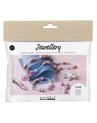 Mini Craft Kit Jewellery, Blue, Light Blue, Pastel Pink, 1 Pack (977747)