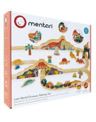 Mentari Train Set Lost World Dinosaur Railway (mt7704)