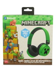Otl Bluetooth Headset W/perental Control Minecraft Green