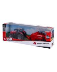 Burago Massey Ferguson 8740s 10 CM With Baler Lifter (143027)